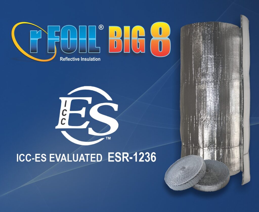 rFoil's Big 8 reflective duct insulation is in accordance to ICC-ES standards